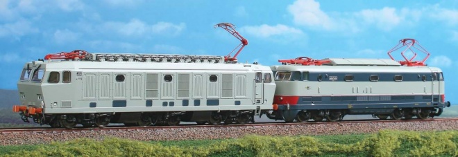 Set formed by electric locomotive E.633.003 in gray temporary livery with orange buffer and electric locomotive E.444.051 (dummy)  LIMITED EDITION<br /><a href='images/pictures/ACME/60471.jpg' target='_blank'>Full size image</a>